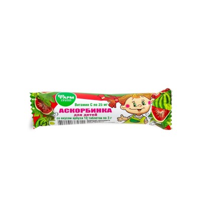 Аскорбинка со вкусом арбуза 3,0 г №10