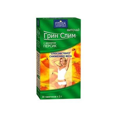 Чай для похудения "Грин-Слим" с ароматом Персика ф/пак 30*2гр