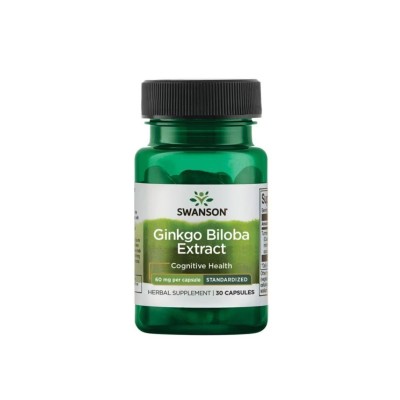 SW1242 Гинкго Билоба экстракт 24% 60mg 30 kaps.(работа мозга,укрепление памяти)