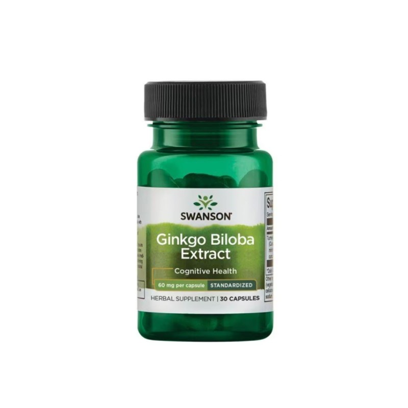 SW1242 Гинкго Билоба экстракт 24% 60mg 30 kaps.(работа мозга,укрепление памяти)