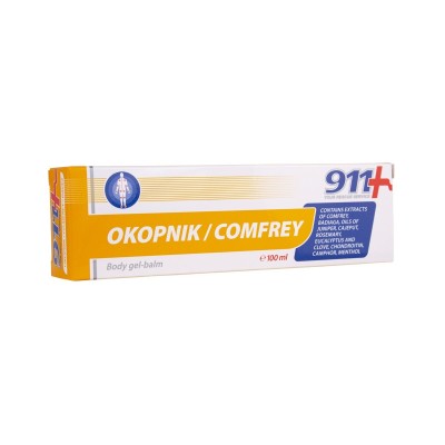 911+ Окопник 100мл гель-бальзам для тела при боли в суставах и мышцах