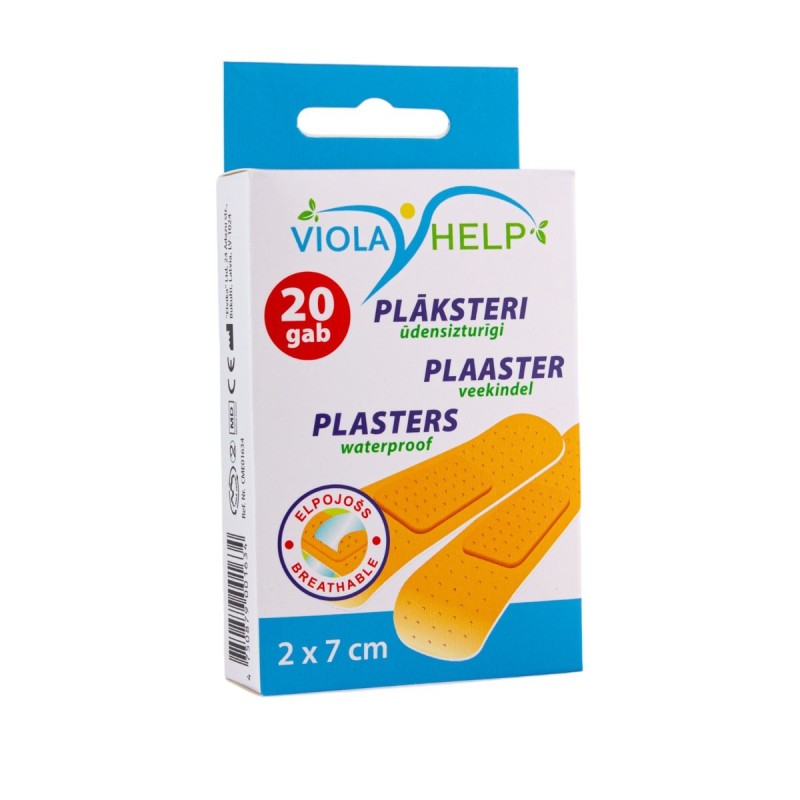 Пластыри водостойкие 2х7см 20шт