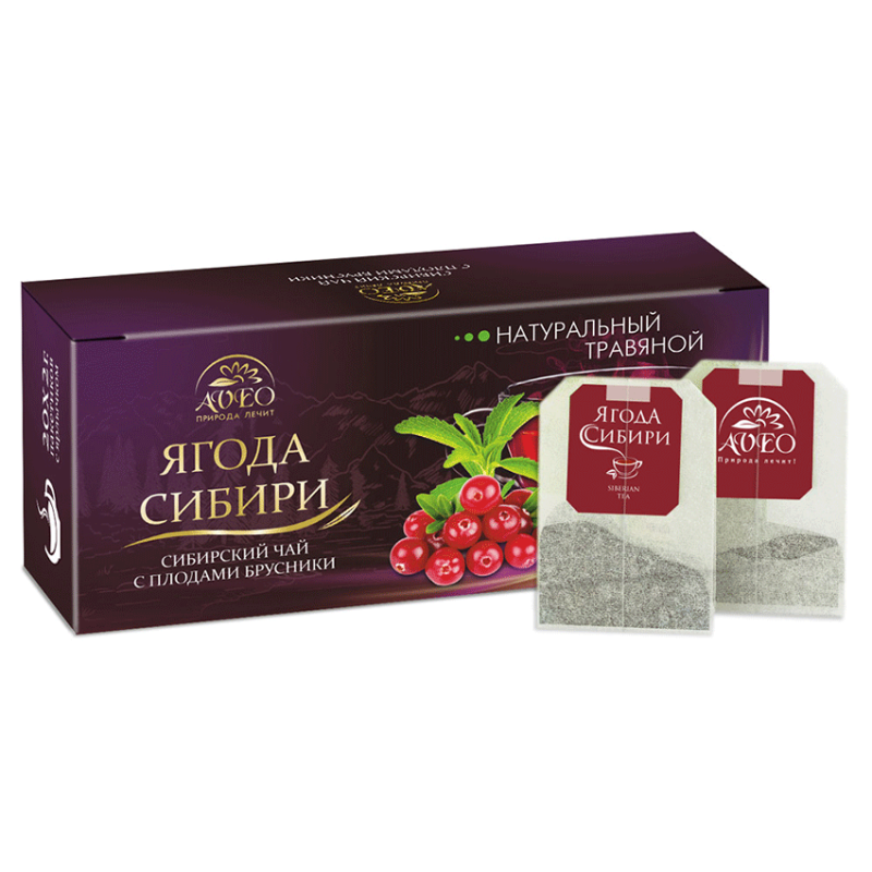 Чайный напиток "Ягода Сибири. Брусника" 2,0 х 20