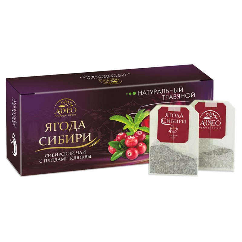 Чайный напиток "Ягода Сибири. Клюква" 2,0 х 20