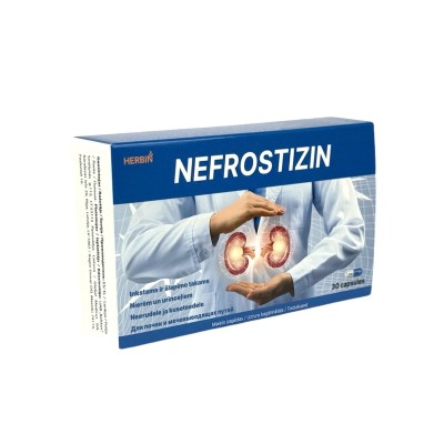 NEFROSTIZIN для почек (экстракты золототысячника, петрушки, любистка, твердокорня, хвоща) 30 капсул (1 на день) HERBIN