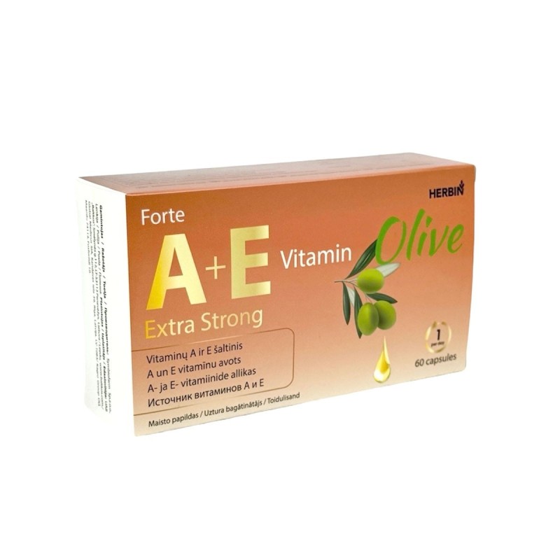 Витамины A+E OLIVE Forte Extra Strong (60 капсул) HERBIN
