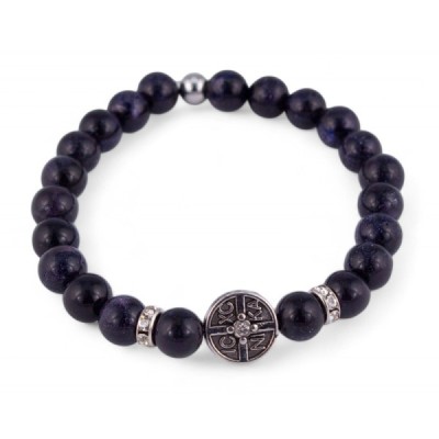 Браслет Золотой песок синий IN XC Nika