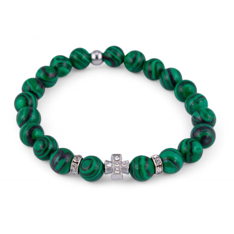 Браслет Малахит Крест