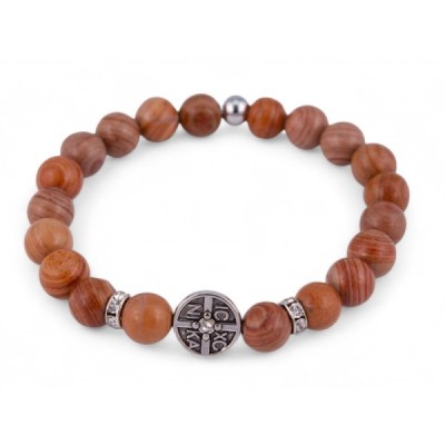 Браслет Яшма деревянная IN XC Nika