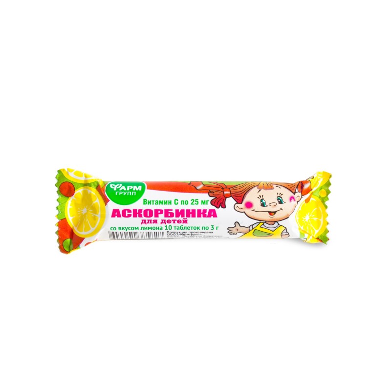 Аскорбинка со вкусом лимона 10таб*3г
