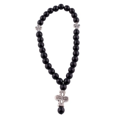 Четки из Оникса черного граненого 30 бусин