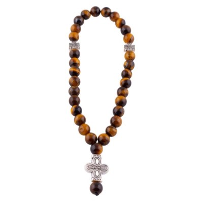 Четки из Тигрового глаза 30 бусин