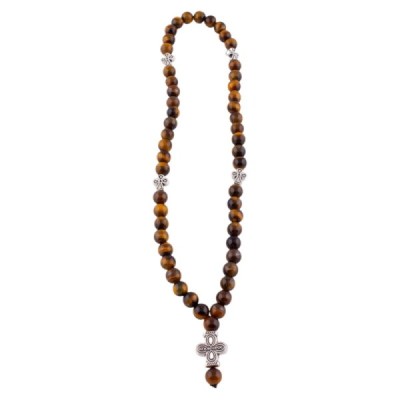 Четки из Тигрового глаза 50 бусин