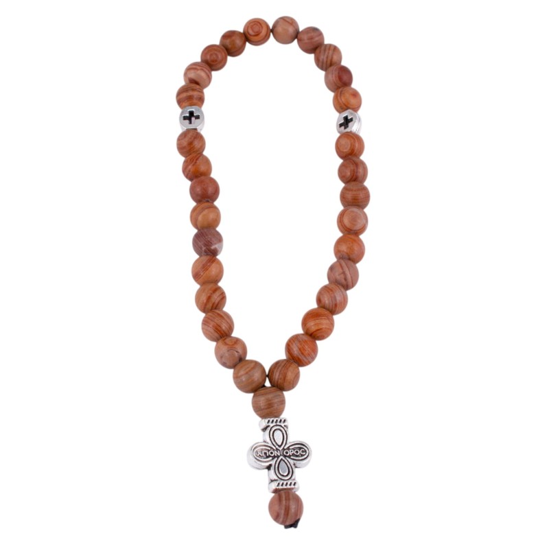 Четки из Яшмы деревянной 30 бусин