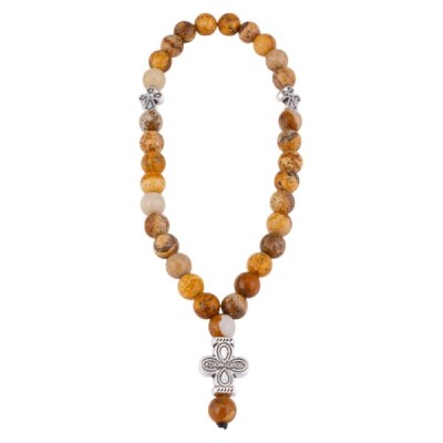 Четки из Яшмы пейзажной 30 бусин