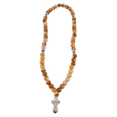 Четки из Яшмы пейзажной 50 бусин