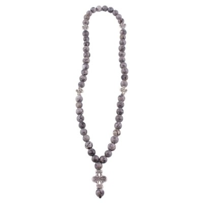 Четки из Яшмы серой 50 бусин