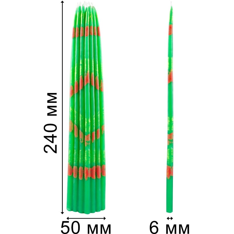 Свечи Иерусалимские 33шт зеленые