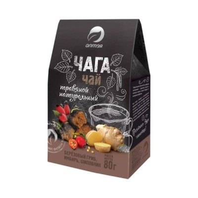 Чайный напиток Чага с имбирем и шиповником, 80 г