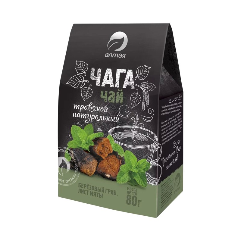 Чайный напиток Чага с мятой, 80 г