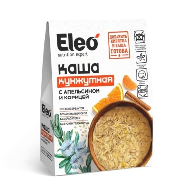 Каша кунжутная с апельсином и корицей "Eleo" 200 г (14 шт 5 саше-пакетов по 40 г)