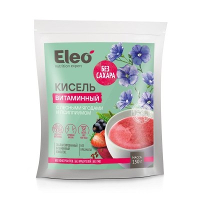 Кисель витаминный с лесными ягодами и псиллиумом "Eleo" 150 г (150 гр по 14 шт)