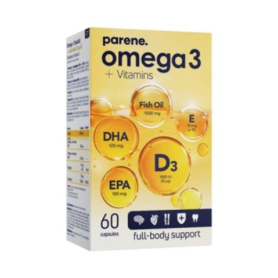 Пайра Омега 3 + D3 + E витамин  1000мг N60