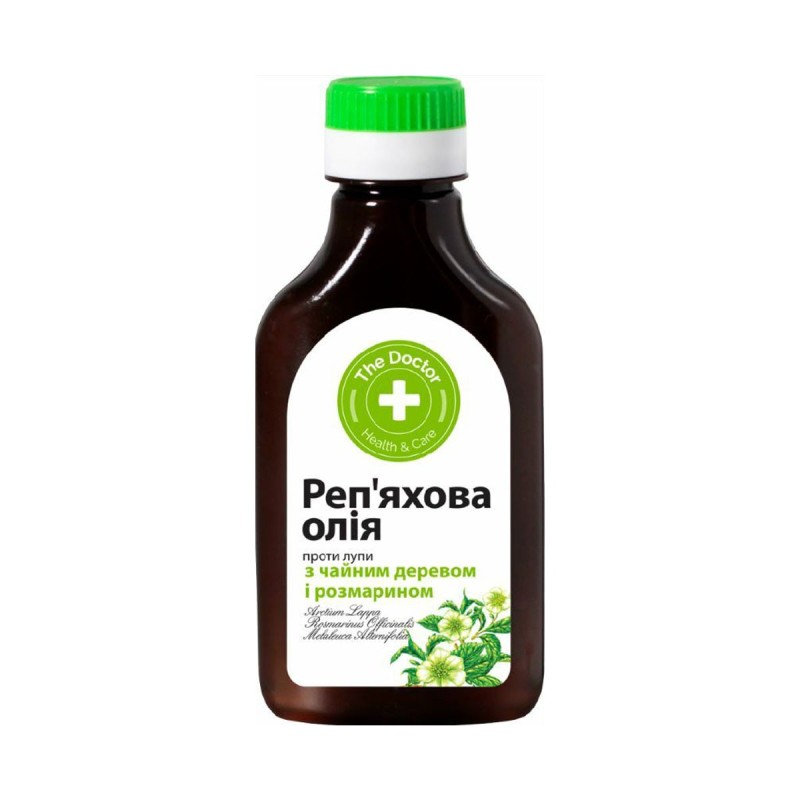 Масло Репейное 100мл против перхоти Чайное дерево и Розмарин