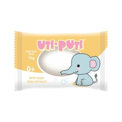 Uti Puti Детское мыло с экстрактом алоэ вера, 75 г (флоупак) Слоненок