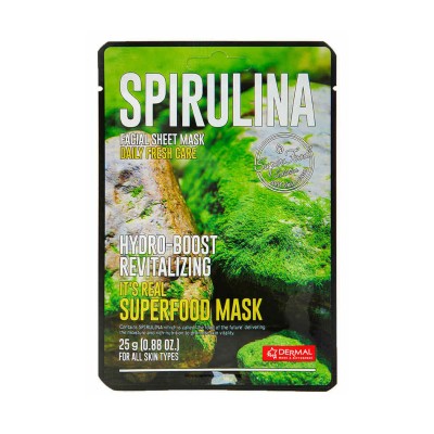 Дермальная тканевая маска для лица Superfood со спирулиной, 25 г