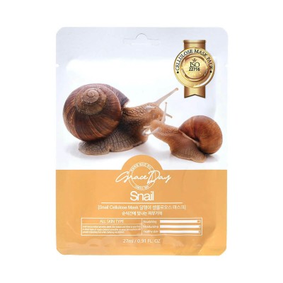 Grace day тканевая маска с муцином улитки, 27 мл