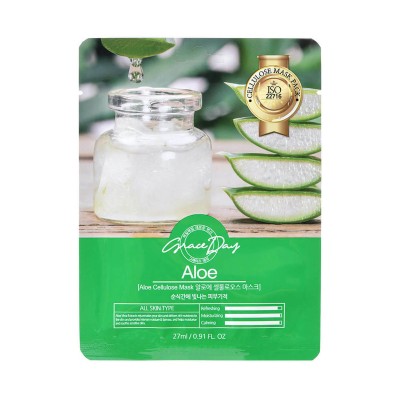 Grace day тканевая маска с алоэ вера, 27 мл