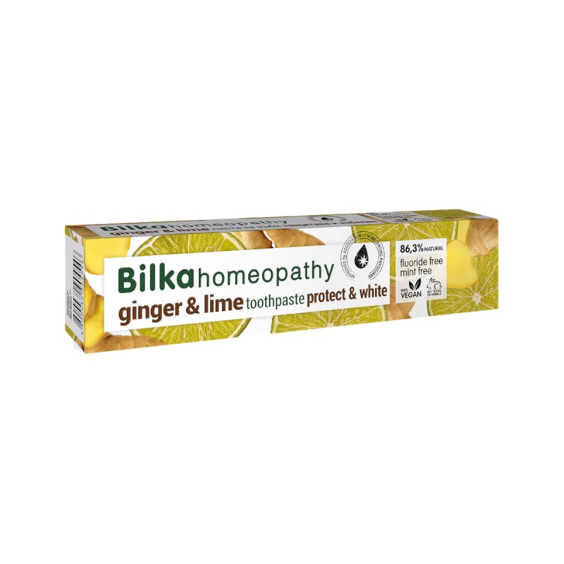 Bilka Homeopathy Зубная паста Имбирь и лайм, защита и отбеливание, 75мл