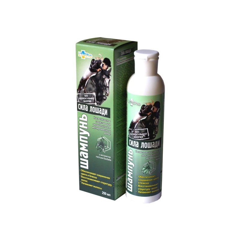 Шампунь 250мл "Сила Лошади" для окрашеных и мелированных волос