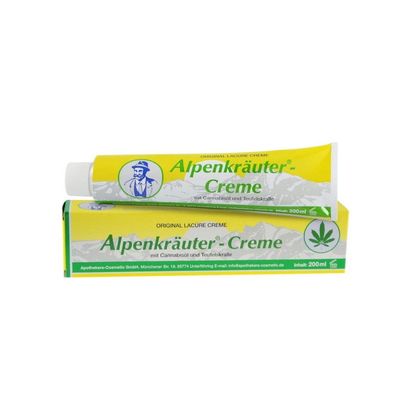 Крем для тела Альпийские травы 200мл с маслом конопли и коготем дьявола
