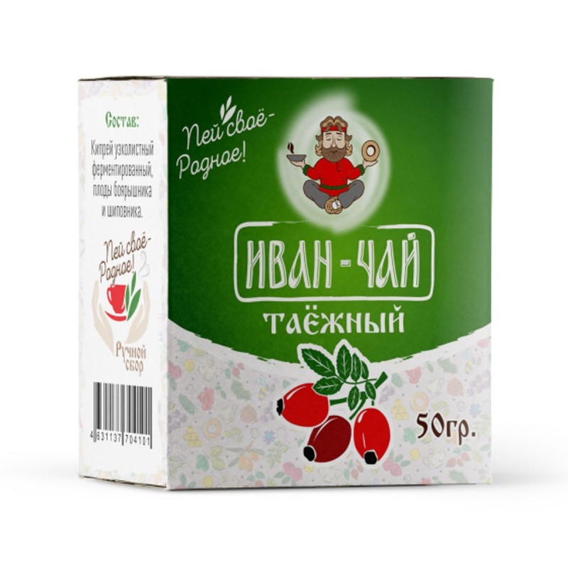 Иван-чай 50 г, Таежный с Шиповником и Боярышник