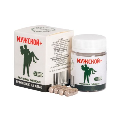 Бальзам Лиственница Сибирская "Мужской +"  30 капсул по 400 мг