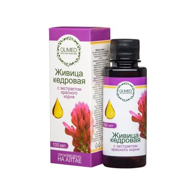 Бальзам Живица кедровая 5% с экстрактом красного корня, 100 мл