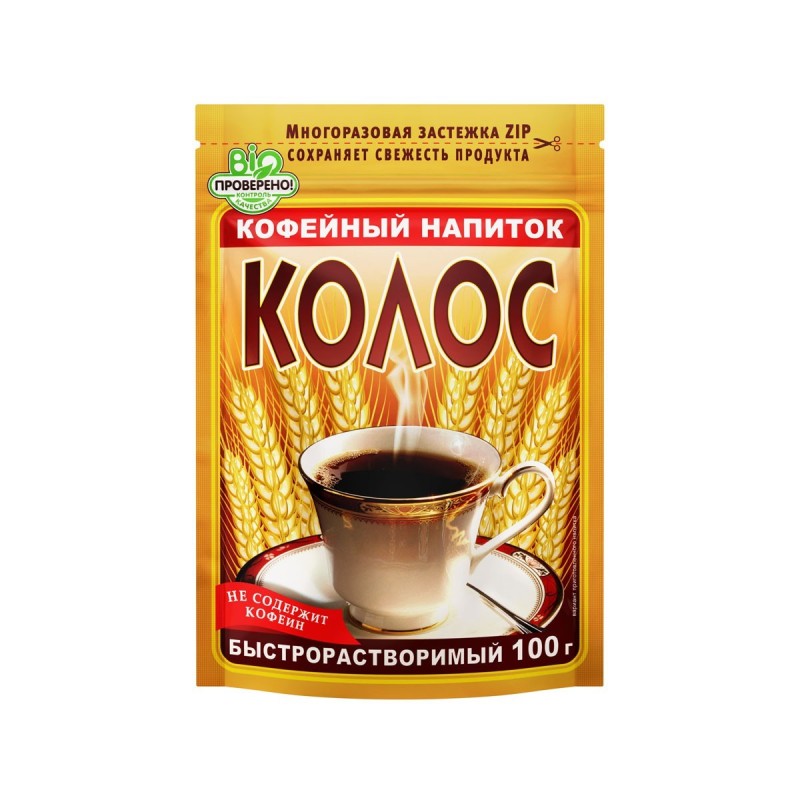 Кофейный напиток порошок КОЛОС ZIP 100x24